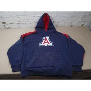 VTG Arizona Wildcats Navy Blue Spellout Y2K Hoodie Size XL Men’s Colosseum NCAA